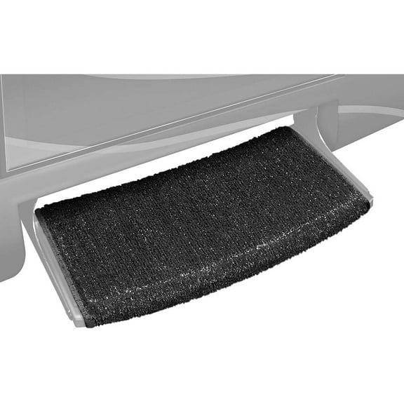 Prest-O-Fit 2-0205 Wraparound Radius RV Step Rug Black 22 In. Wide