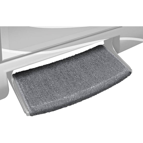 Prest-O-Fit 2-0206 Wraparound Radius RV Step Rug Stone Gray 22 In. Wide