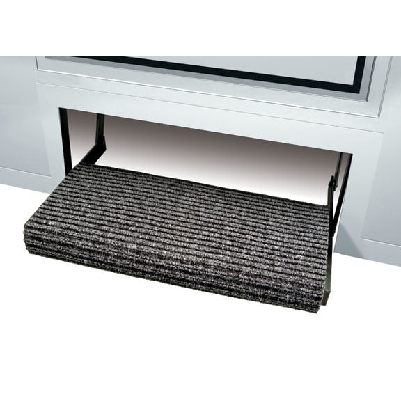Prest-O-Fit 2-0420 Ruggids RV Step Rug Black Granite 23 In. Wide