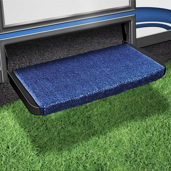 Prest-O-Fit 2-1071 Wraparound + Plus RV Step Rug Imperial Blue 20 In. Wide
