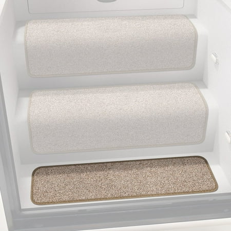 Prest-O-Fit 5-3088 - Step Huggers 23.5"L x 10"W Olefin Fiber Sandstone Landing Attachable Step Rug