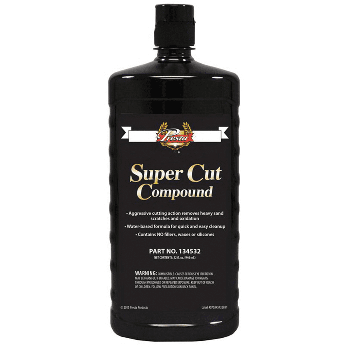 Presta 134532 Super Cut Compound, 32 oz Bottle, Off-White