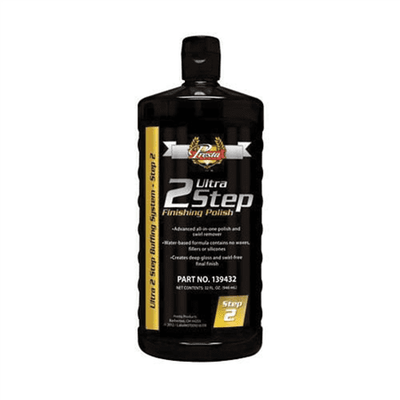 Presta Ultra 2 Step 139432 Finishing Polish, 32 oz Bottle, Light Gray