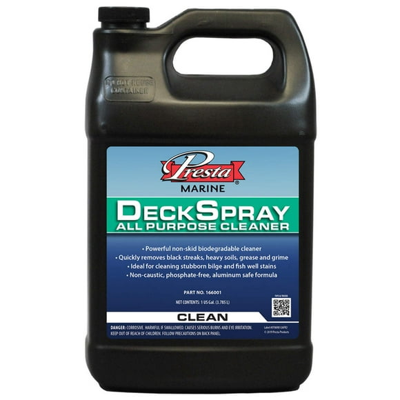 Presta 166001 DeckSpray All Purpose Cleaner for Removing Streaks, Heavy Soils, Grease and Grime - 1 Gallon
