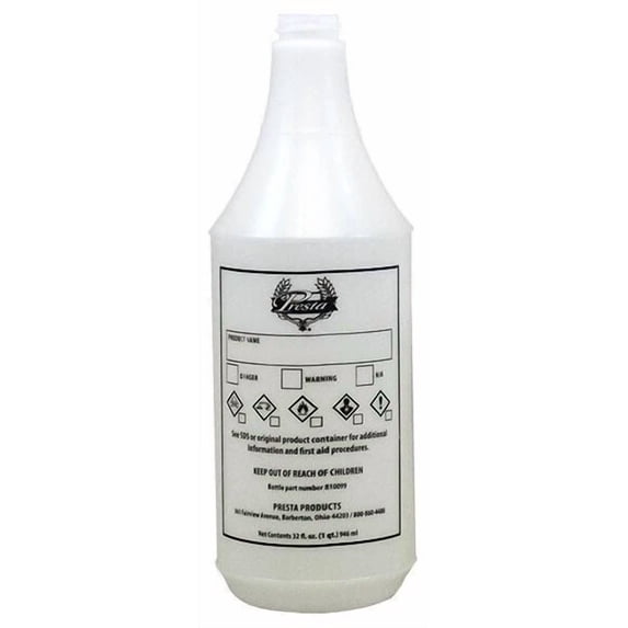 Presta 32 Oz. Solvent Resistant Spray Bottle With Ghs Label