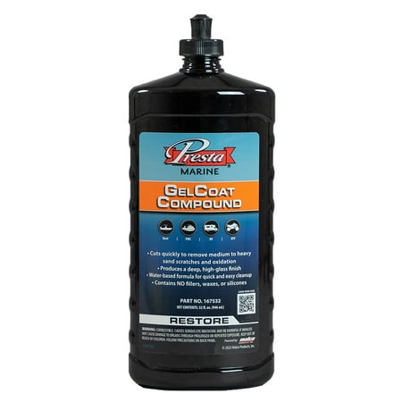 Presta Gel Coat Compound - 32 fl oz | Bundle of 2