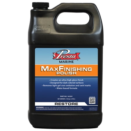 Presta 163501 MaxFinishing Polish for a Swirl-Free Finish on Gel Coat and Composite Surfaces - 1 Gallon