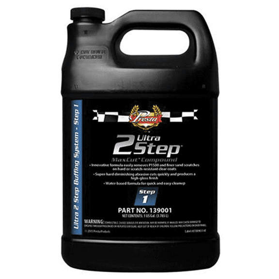 Presta Ultra 2 Step 139001 MaxCut Compound, 1 gal Can, White