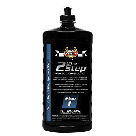 Presta Ultra 2 Step 139032 MaxCut Compound, 32 oz Bottle, White