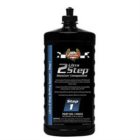 Presta Ultra 2 Step 139032 MaxCut Compound, 32 oz Bottle, White