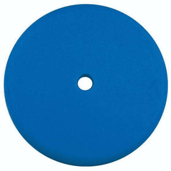 Presta 890145 Single Sided Soft Polishing Pad, 8-1/2 in Dia, 1-1/2 in THK, Hook and Loop Attachment, Foam Pad, Blue