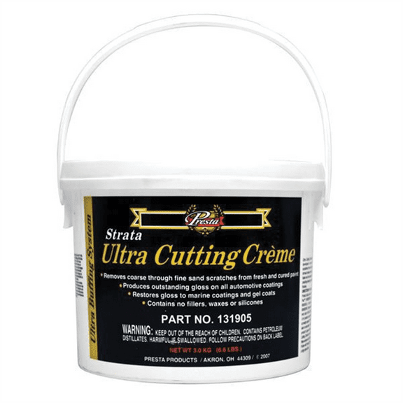 Presta Strata 131905 Ultra Cutting Creme, 3 kg Tub, Yellow