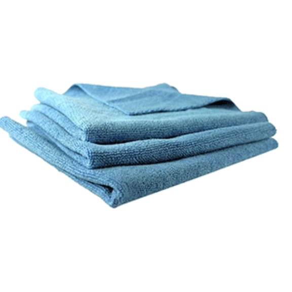Pack of 5 Sky Blue Ultra Soft Edgeless Microfiber Cloths 8"