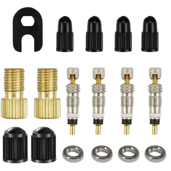 Presta to Schrader Converter for Easy Tyre Inflation, Essential Tool for Cyclists Bicycle Valve Adapter Kit