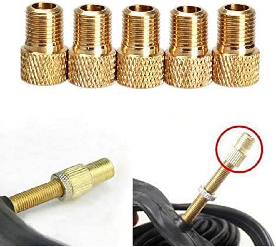 10PCS/Set Bike Tire Valves Adapter French to US Air Compressor