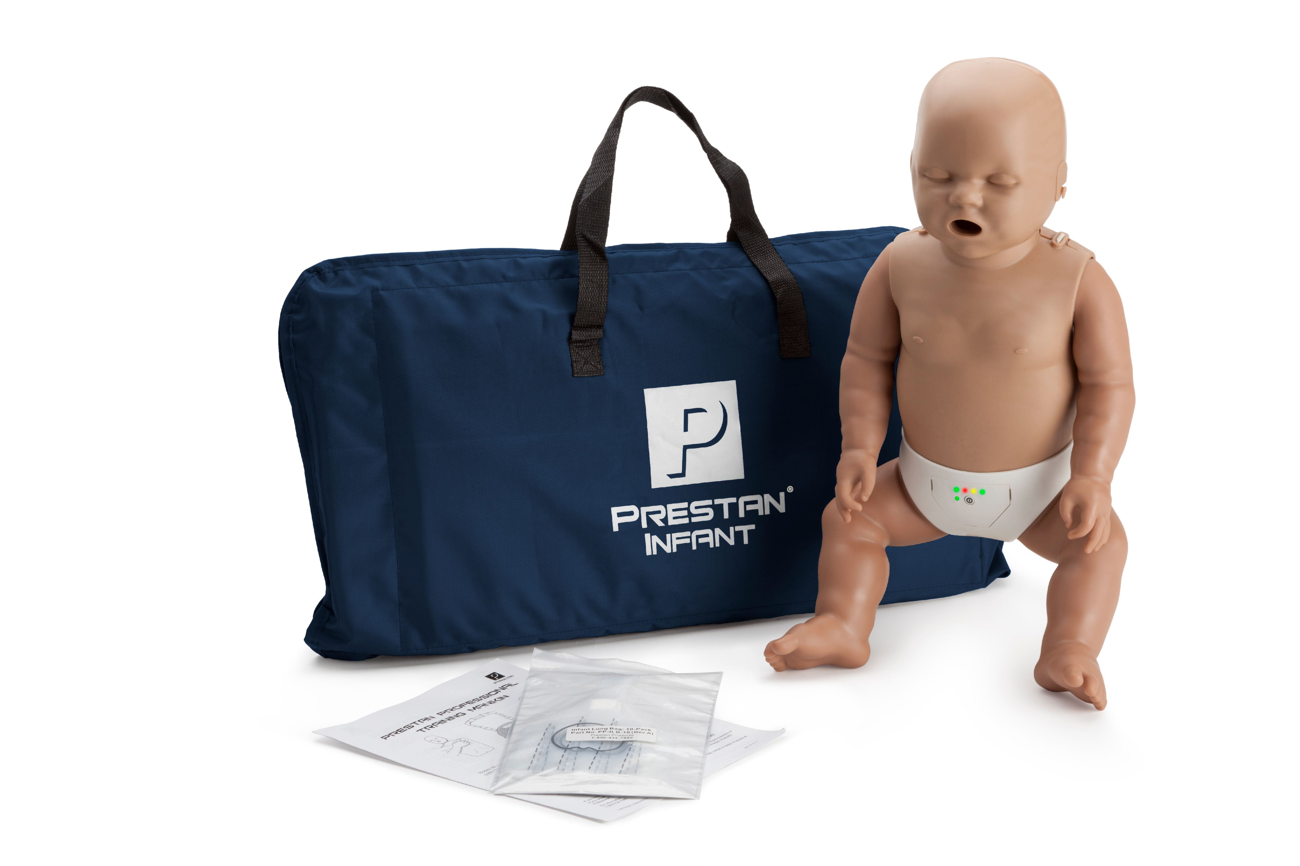 PRESTAN PRODUCTS Prestan Single Infant CPR Mankin with CPR Monitor and Dark Skin Tone PP-IM-100M-DS