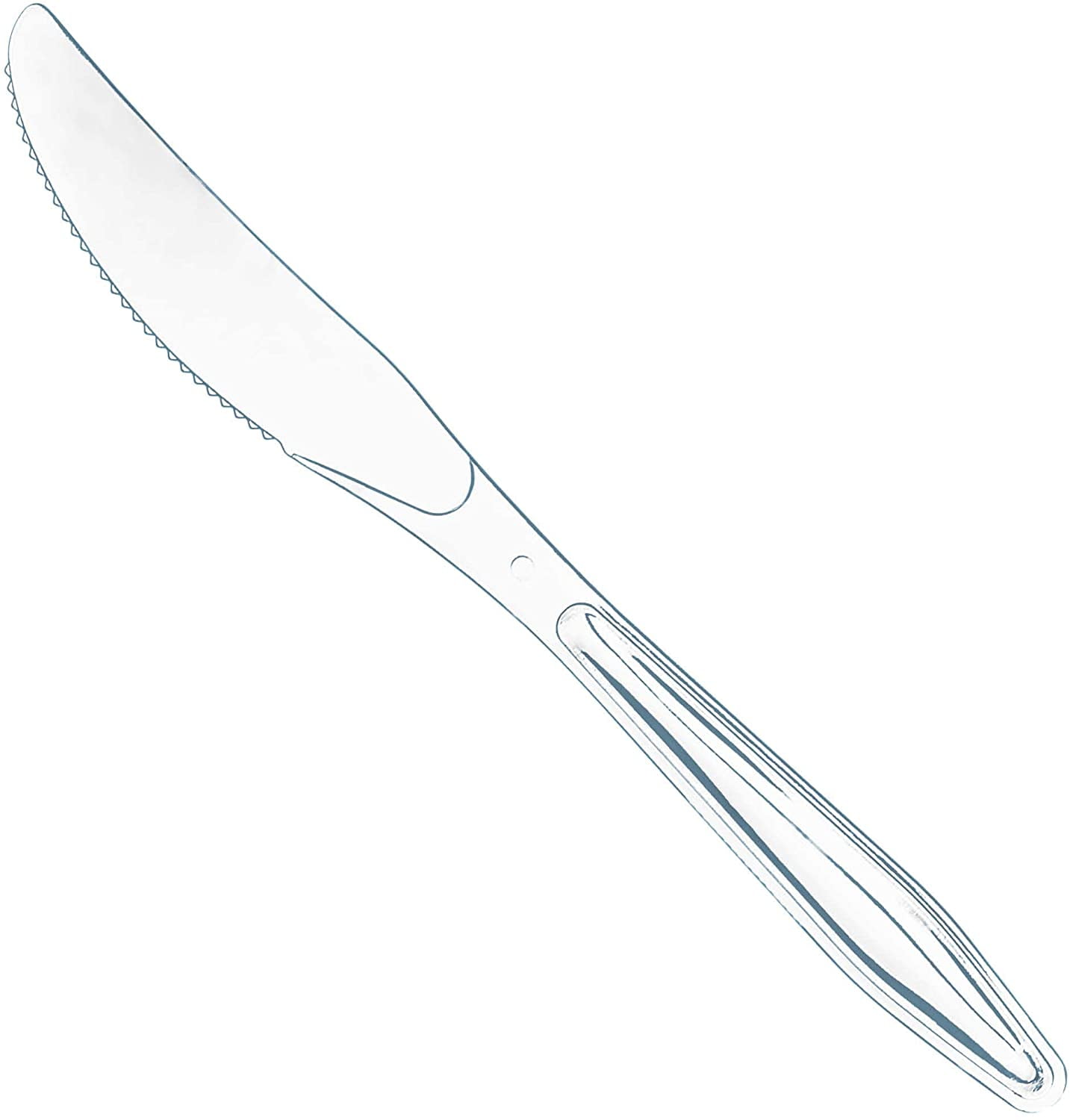 Prestee Premium Clear Plastic Knives 100 Pack Disposable Cutlery for