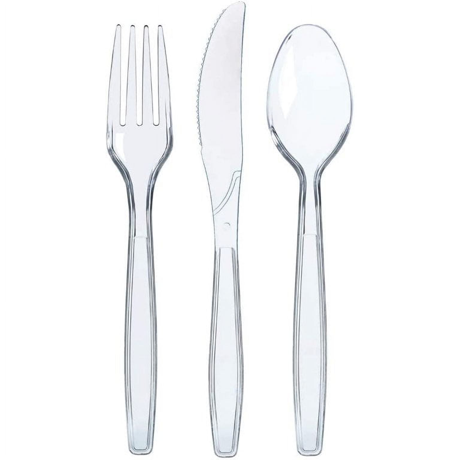 Prestee 300pc Heavyweight Disposable Cutlery Set (100 Forks, Spoons