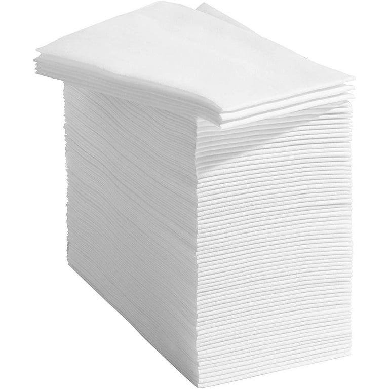 Lavex Linen-Feel White Customizable 1/6 Fold Guest Towel - 500/Case