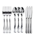 thumbnail image 1 of Prestee 600 Plastic Silverware Set, Silver Plastic Utensils, Disposable Flatware Set with Plastic Forks 200, Spoons, Knives, Heavy-Duty Bulk Silverware Set for Christmas Parties and Events, 1 of 7