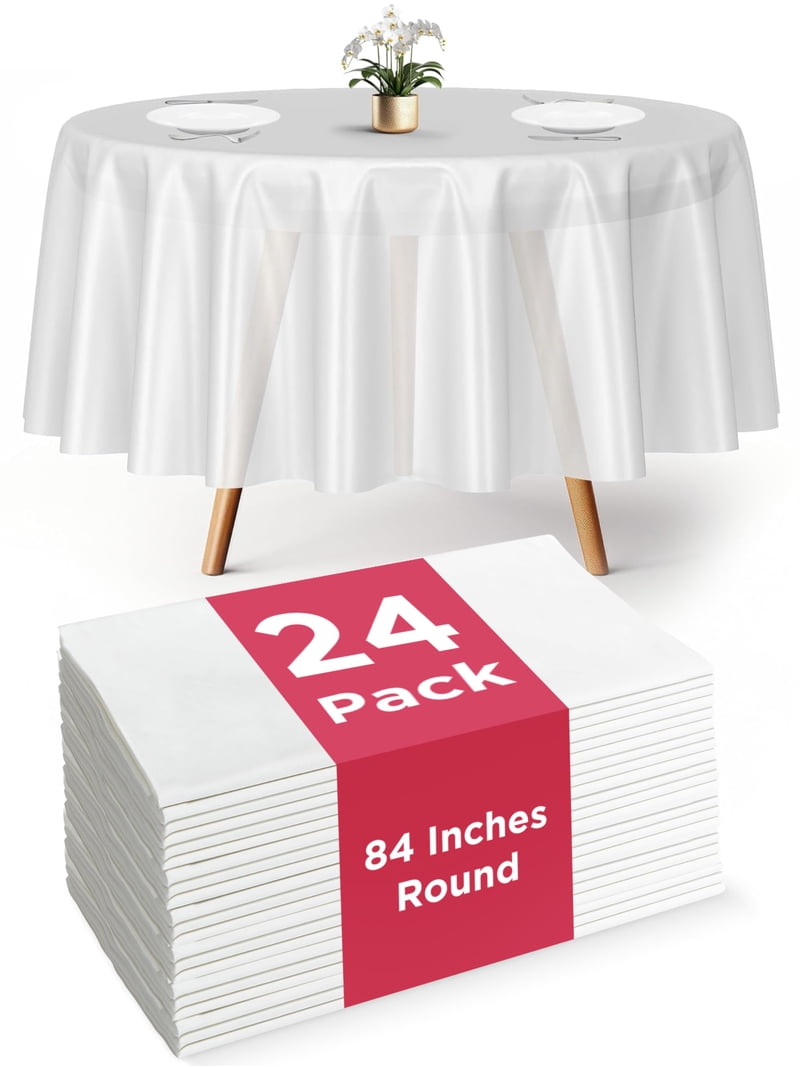 round dsiposable linen like table cloths Prestee Plastic Tablecloths 84 Inches, 24 Pack White Disposable for Parties, Waterproof and Stain-Resistant Round Table Covers for The round shape ensures Today the FDA announced Stringer Color:Mint Injection Therapy