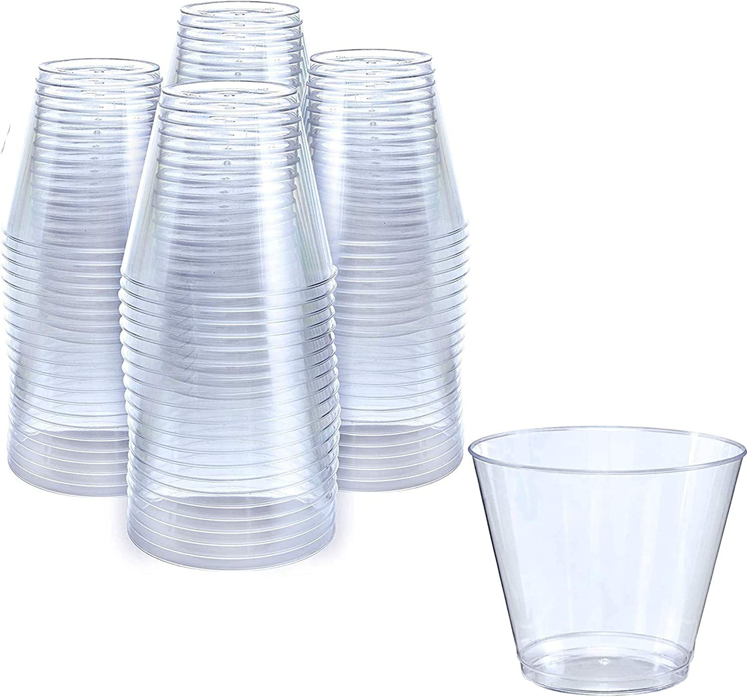 Great Value Everyday Disposable Plastic Cups, Clear, 2 oz, 50 count