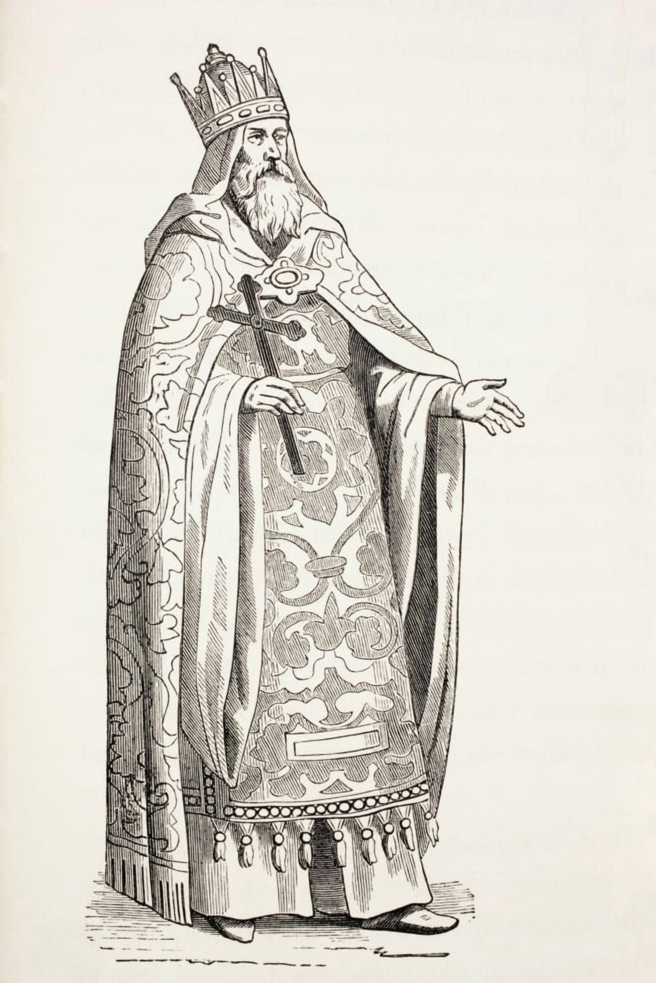 Prester John Also Known As Presbyter Johannes From Military And Religious Life In The Middle Ages By Paul Lacroix Published London Circa 1880 Canvas Art - Ken Welsh Design Pics (12 x 18)