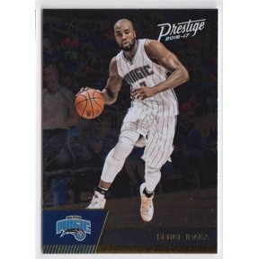 2016-17 Panini Prestige Base Metallized #57 Serge Ibaka Orlando Magic Basketball Card Orlando Magic NBA Basketball Trading Card