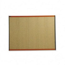 Prestige Bulletin Board  Graphite-Blend Cork  48 x 36  Cherry Frame