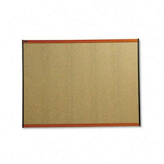 Prestige Bulletin Board  Graphite-Blend Cork  48 x 36  Cherry Frame
