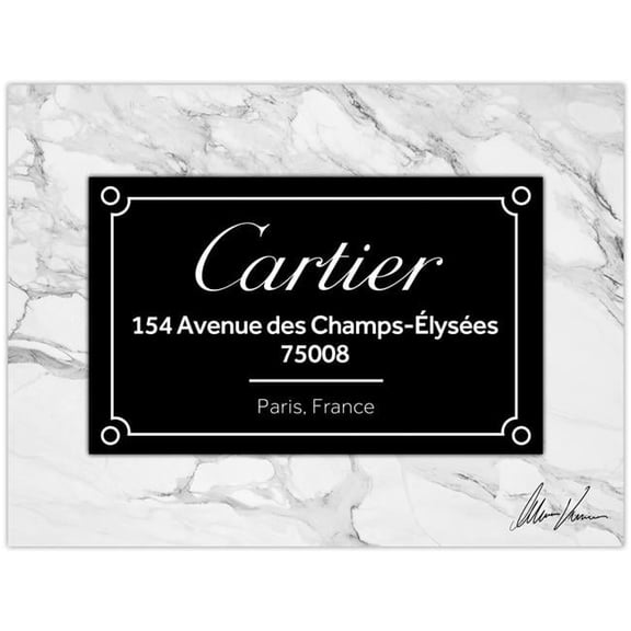 "Prestige C" Frameless Free Floating Reverse Printed Tempered Glass Wall Art
