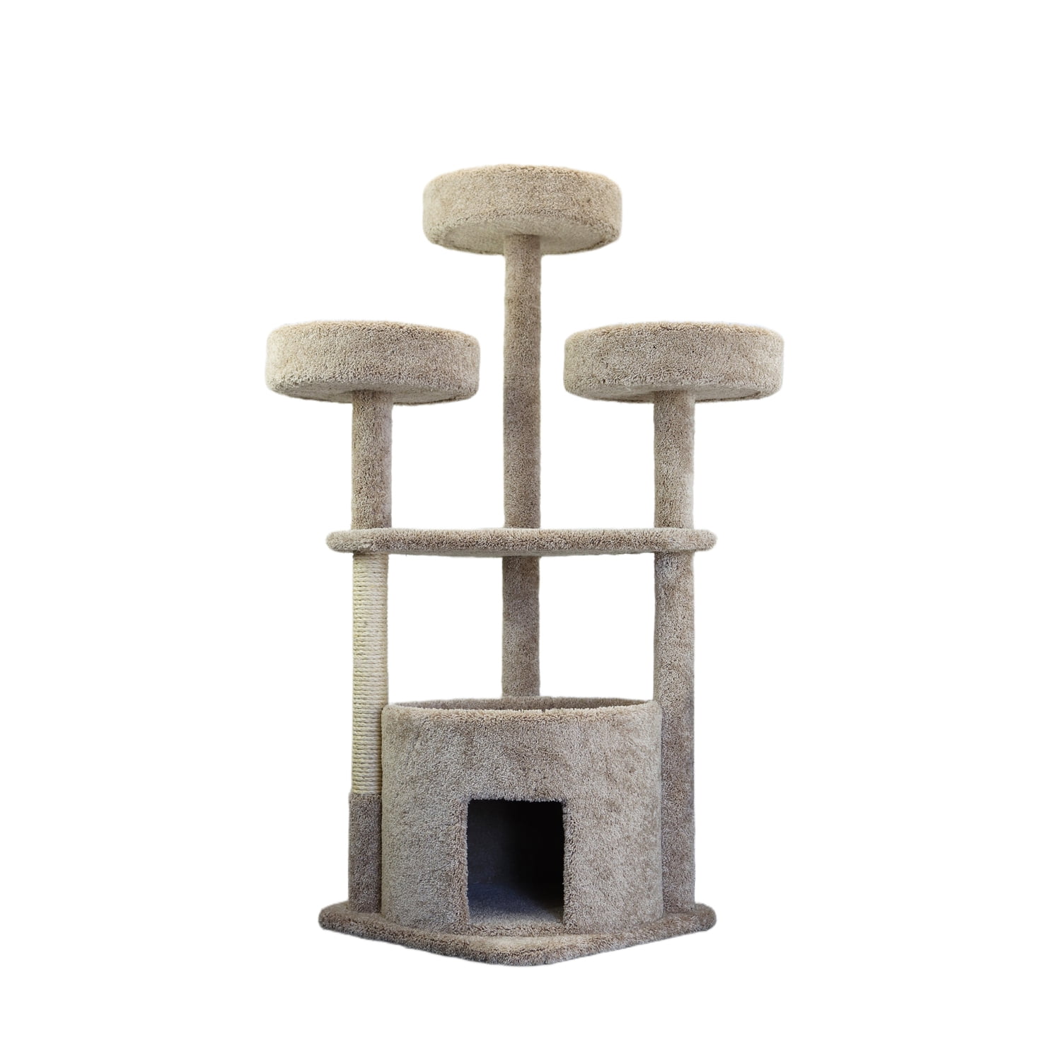 Tan Extra Large Sisal Cat Tree with Condo