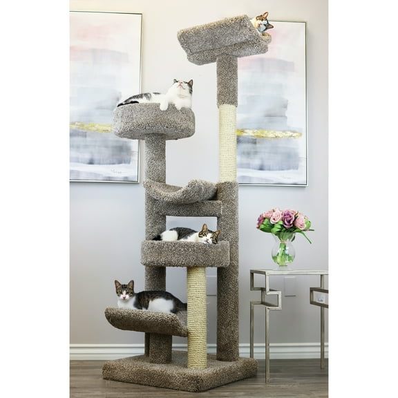 Prestige Cat Trees 72-in Cat Tree & Condo Scratching Post Tower, Multi
