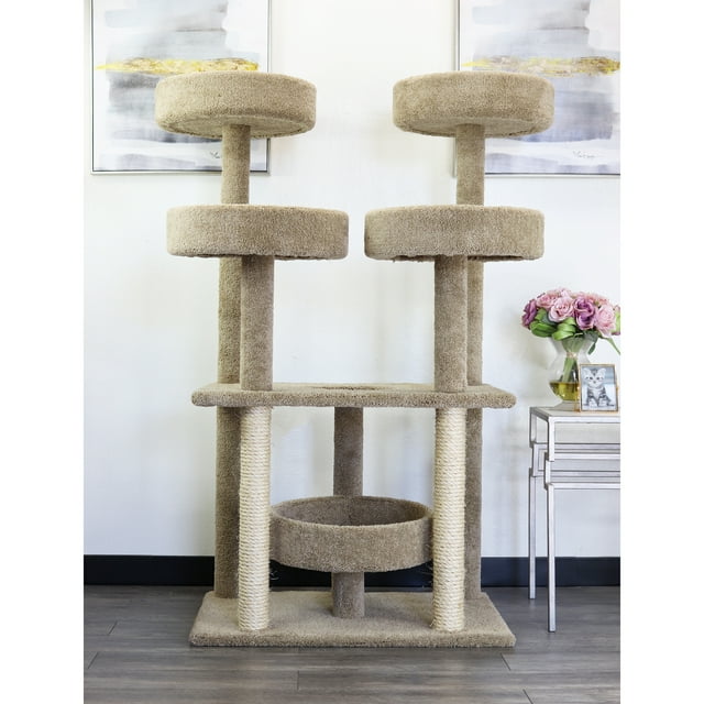 Prestige Cat Trees Castle: Indoor Condo for Large Cats, Modern Cat ...