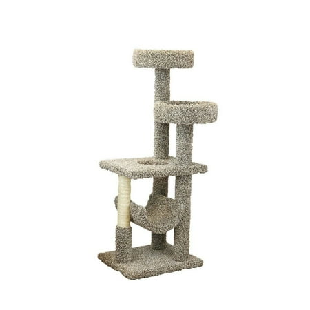 New Cat Condos Cat Tree Large - Multi-Level Cat Gym with Scratching Posts & Perches for Cats-Color:Beige