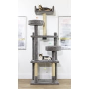 Prestige Cat Trees Deluxe Cat Tree, 84" H, Gray
