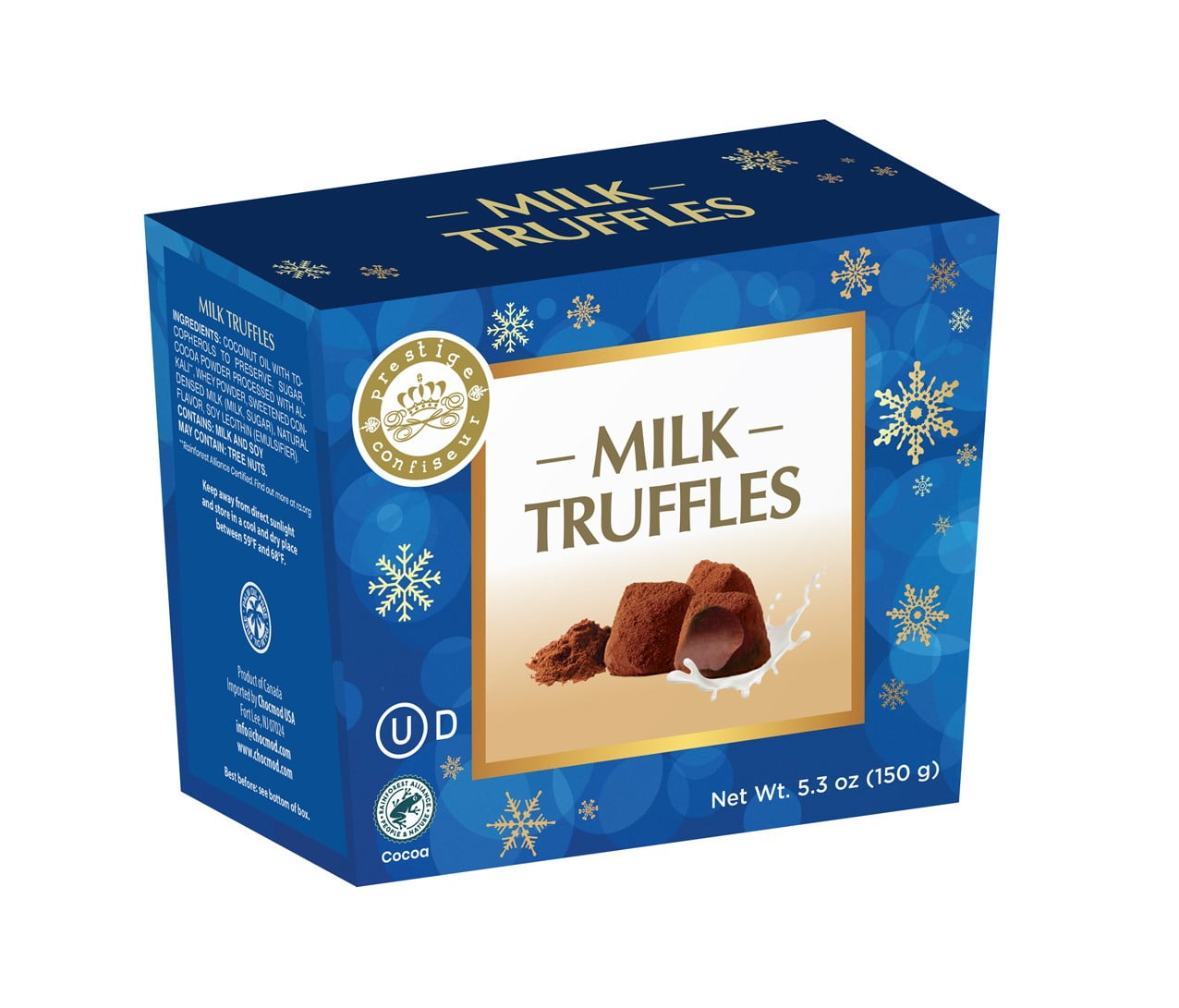 Prestige Confiseur Milk Cocoa Dusted Truffles, 5.3 oz, Kosher