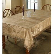 Prestige Damask Design with Fringes Tablecloths