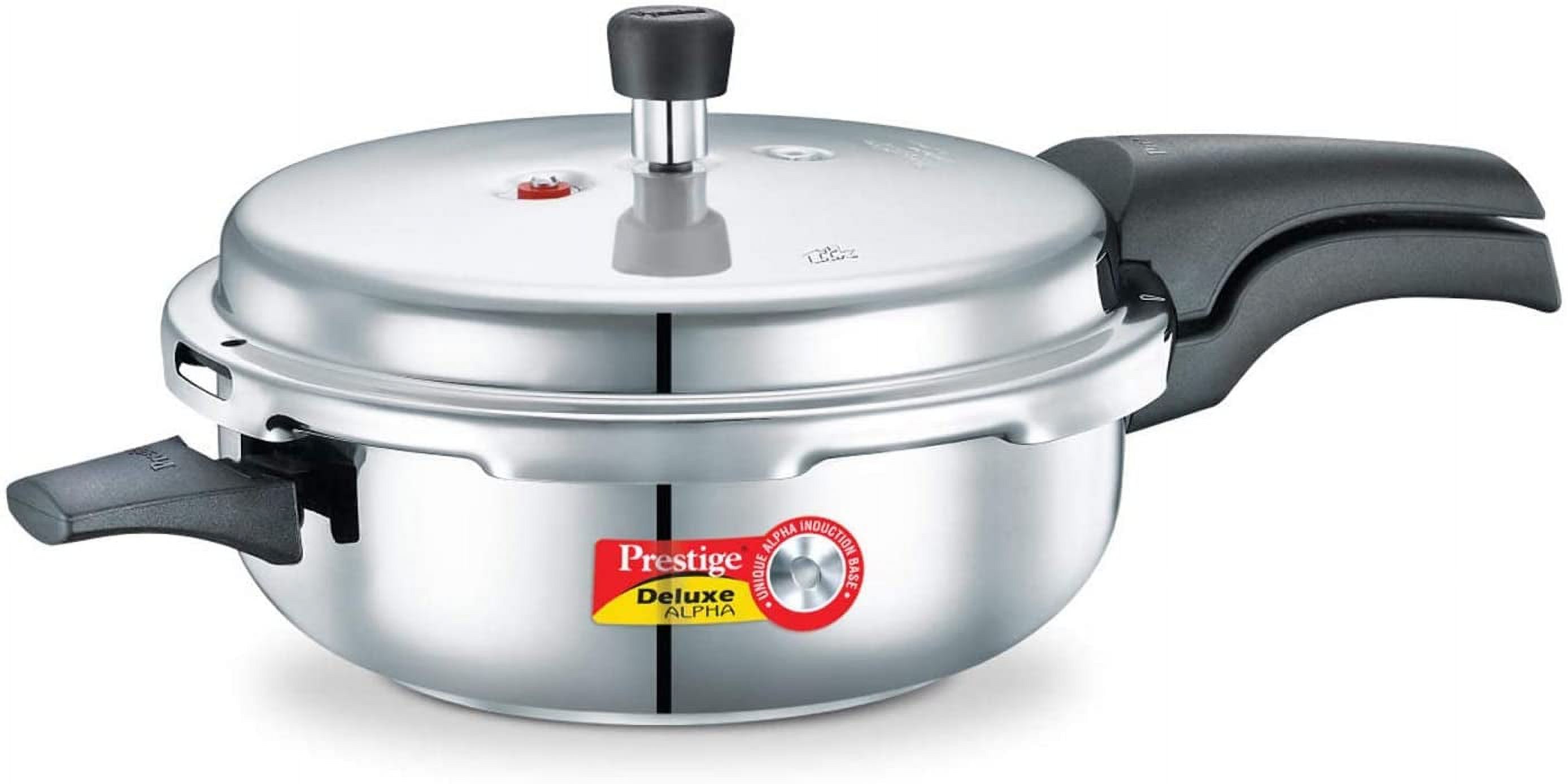 Prestige Deluxe Alpha Induction Base Pressure Pan, Senior, Stainless