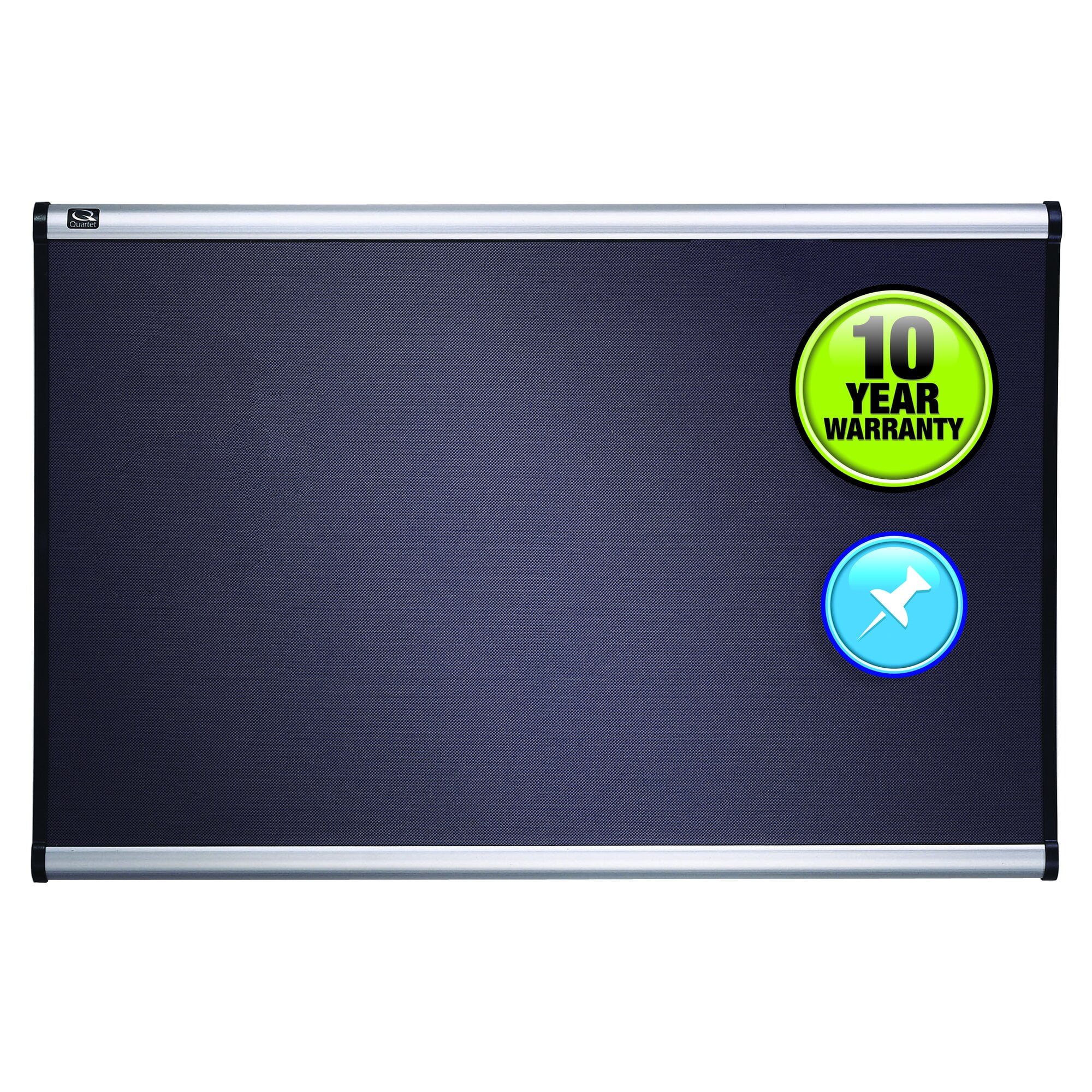 Prestige Diamond Mesh Fabric Bulletin Board 6 x 4 Gray with Aluminum Frame -