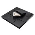 thumbnail image 1 of Prestige and Fancy Jewelry Box, Luxurious Jewelry Gift Box 3.5 x 3.5 x 1, 24 pack for Bracelets, Necklace, Pearls Keychains Cotton Filled Small Cardboard gift boxes with lids, Kraft Black, 1 of 6
