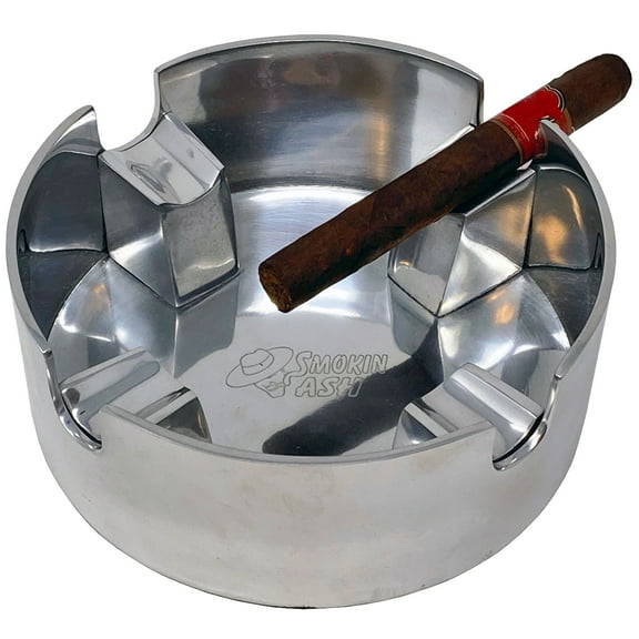 Prestige Import Group Baltimore Smokin Ash Desktop Polished Cast Aluminum Ashtray
