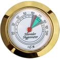 thumbnail image 1 of Prestige Import Group Medium Round Analog Hygrometer Humidity Gauge for Humidors - Color: Gold, 1 of 4