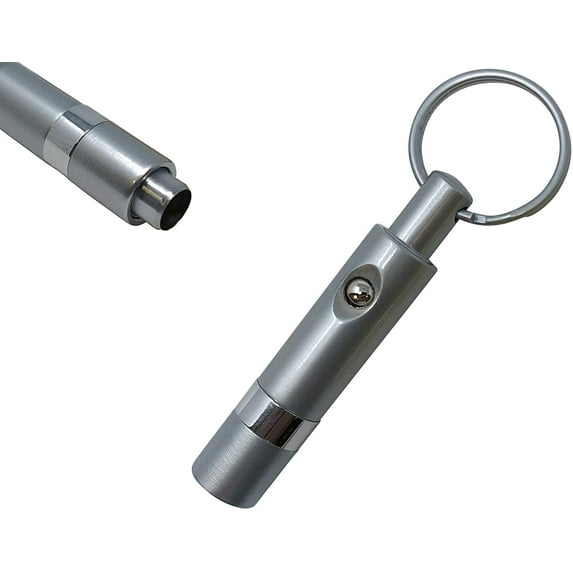 Prestige Import Group - Push Button Retractable Cigar Punch Cutter with Key Chain - Color: Silver