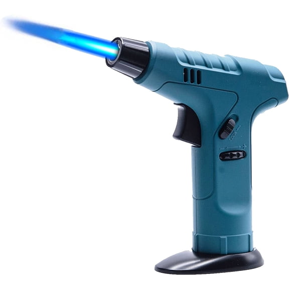 Prestige Import Group Strength Windproof Single Blow Torch Adjustable Flame Lighter - Blue