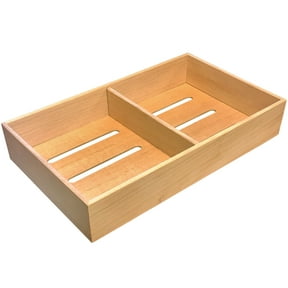 Prestige Import Group - Universal Spanish Cedar Tray with 1 Adjustable Divider for Storage or Cigars - Size: 12.5" x 7.5" x 2.25" - 2 PACK