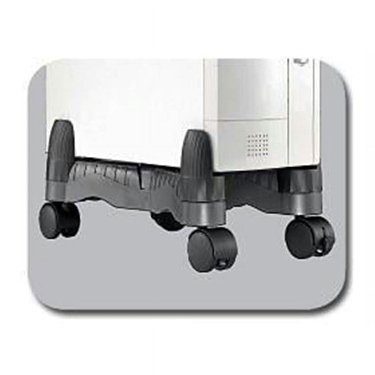 Adjustable Black Mobile CPU Stand with Swivel Casters