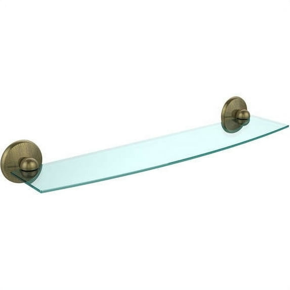 Prestige Monte Carlo Collection Glass Shelf - Antique Brass / 24 Inch