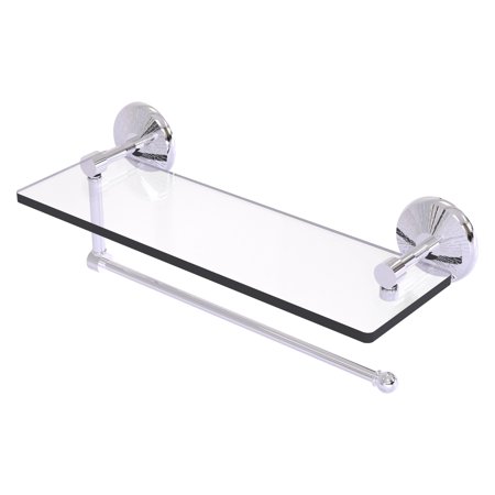 Prestige Monte Carlo Collection Paper Towel Holder with Glass Shelf - Polished Chrome / 16 Inch