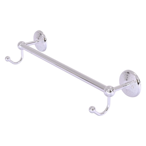 Prestige Monte Carlo Collection Towel Bar with Integrated Hooks - Polished Chrome / 30 Inch
